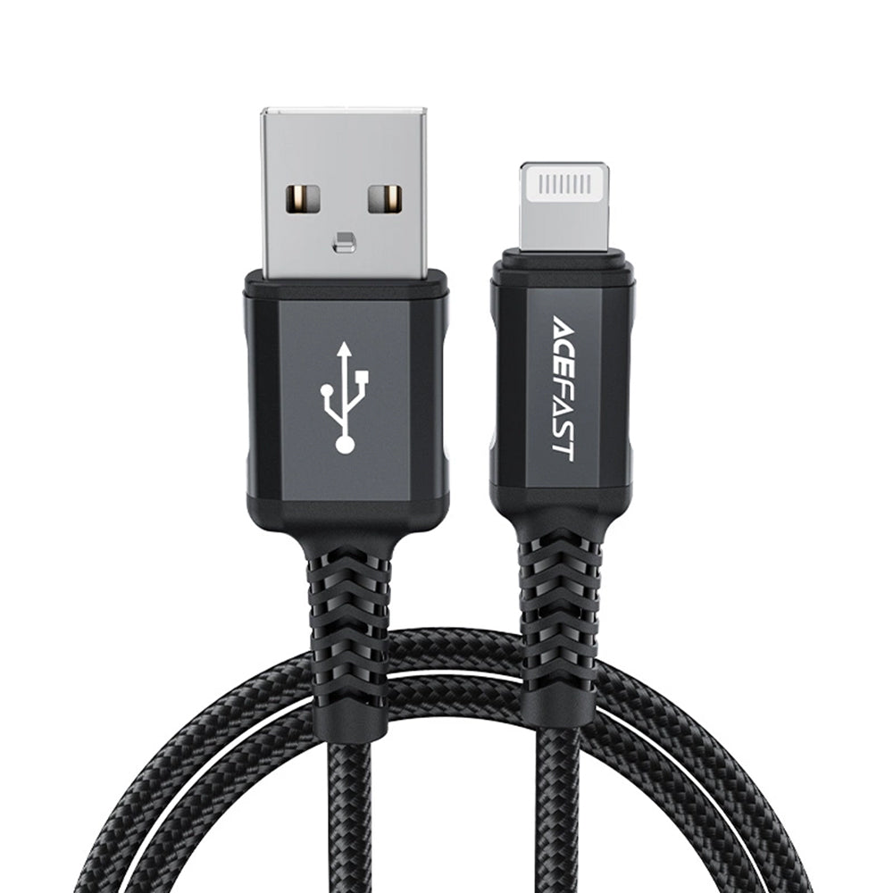 Kabel do danych i ładowania USB-A - Lightning Acefast C4-02, 18W, 1.8m, Czarny