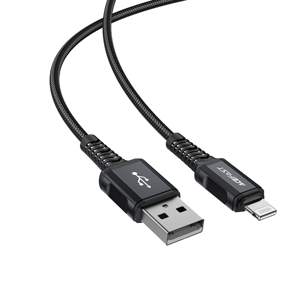 Kabel do danych i ładowania USB-A - Lightning Acefast C4-02, 18W, 1.8m, Czarny