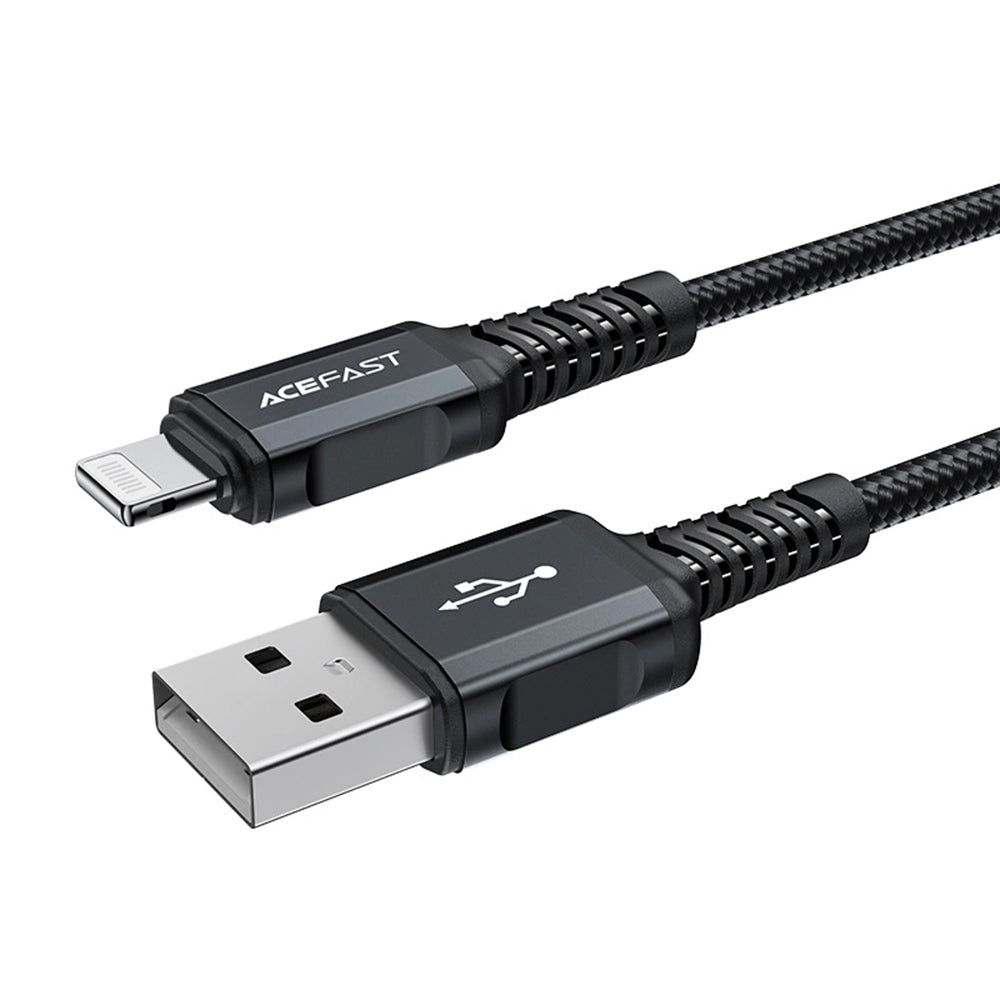 Kabel do danych i ładowania USB-A - Lightning Acefast C4-02, 18W, 1.8m, Czarny