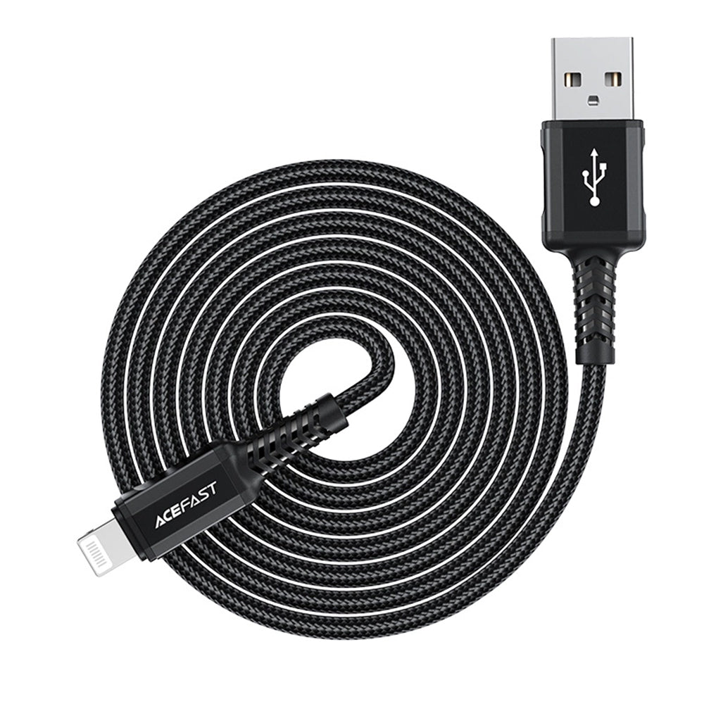 Kabel do danych i ładowania USB-A - Lightning Acefast C4-02, 18W, 1.8m, Czarny
