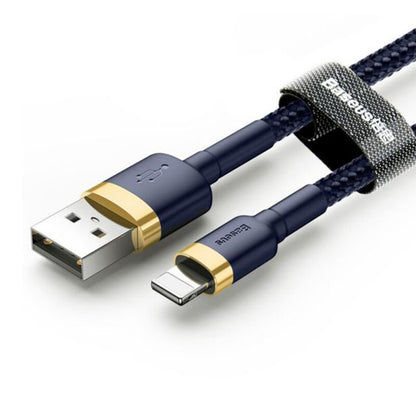 Kabel do danych i ładowania USB-A - Lightning Baseus Cafule, 18W, 1m, Niebiesko-Złoty CALKLF-BV3