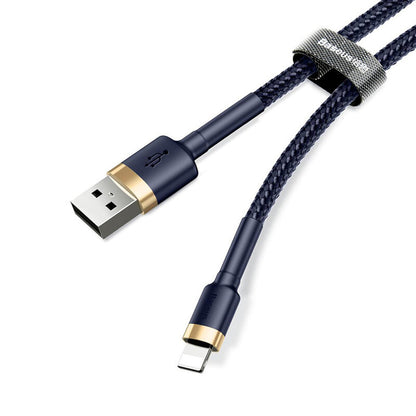 Kabel do danych i ładowania USB-A - Lightning Baseus Cafule, 18W, 1m, Niebiesko-Złoty CALKLF-BV3