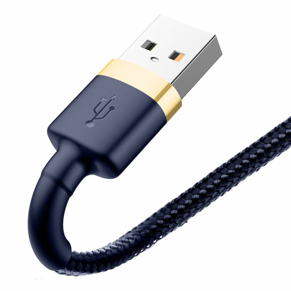 Kabel do danych i ładowania USB-A - Lightning Baseus Cafule, 18W, 1m, Niebiesko-Złoty CALKLF-BV3