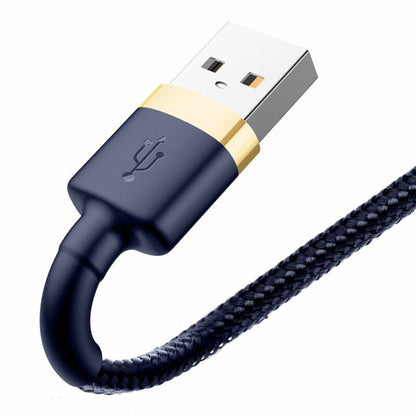 Kabel do danych i ładowania USB-A - Lightning Baseus Cafule, 18W, 1m, Niebiesko-Złoty CALKLF-BV3