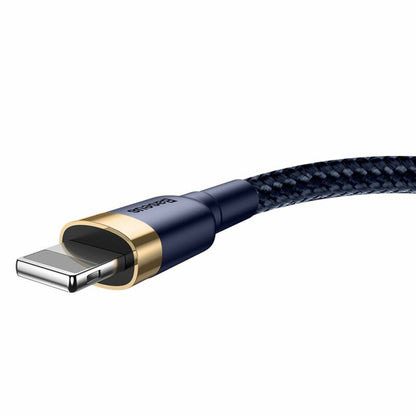 Kabel do danych i ładowania USB-A - Lightning Baseus Cafule, 18W, 1m, Niebiesko-Złoty CALKLF-BV3