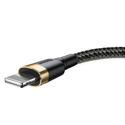 Kabel do danych i ładowania USB-A - Lightning Baseus Cafule, 18W, 2m, Złoty CALKLF-CV1