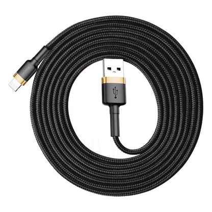 Kabel do danych i ładowania USB-A - Lightning Baseus Cafule, 18W, 2m, Złoty CALKLF-CV1