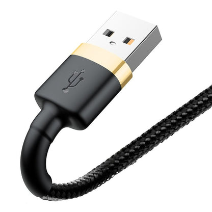 Kabel do danych i ładowania USB-A - Lightning Baseus Cafule, 18W, 2m, Złoty CALKLF-CV1