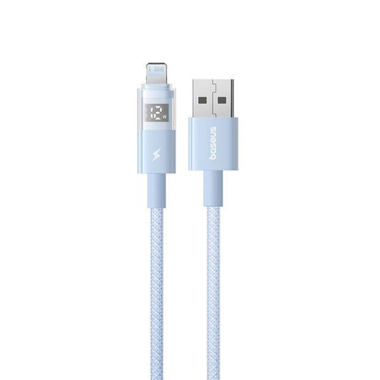 Kabel do danych i ładowania USB-A - Lightning Baseus Display 2, 12W, 1m, Niebieski P10382700311-00