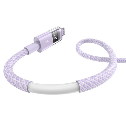 Kabel do danych i ładowania USB-A - Lightning Baseus Display 2, 12W, 1m, Fioletowy P10382700511-00