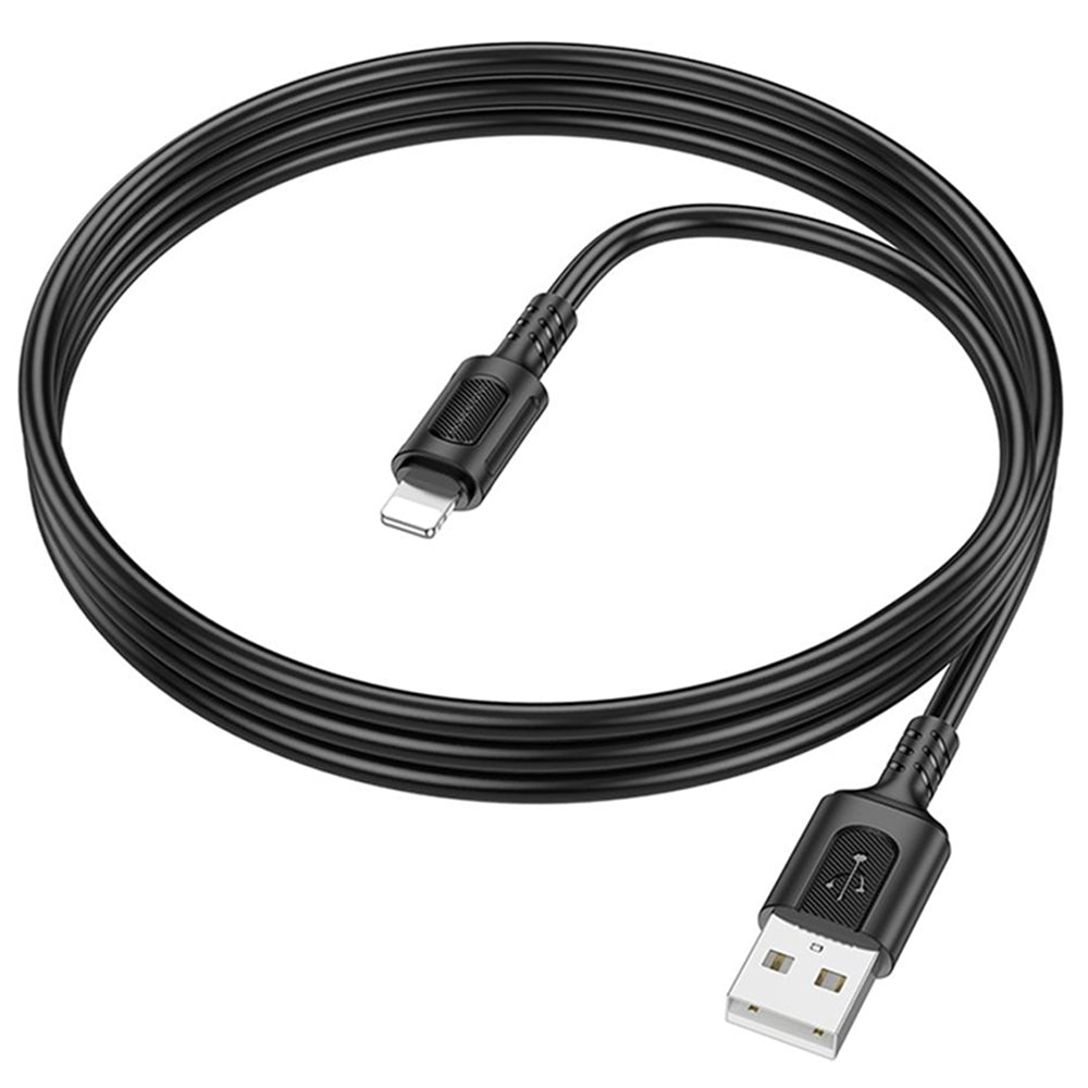 Kabel do danych i ładowania USB-A - Lightning Borofone BX111 Feliz, 18W, 1m, Czarny