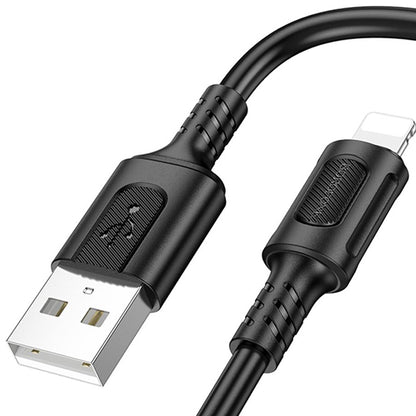 Kabel do danych i ładowania USB-A - Lightning Borofone BX111 Feliz, 18W, 1m, Czarny