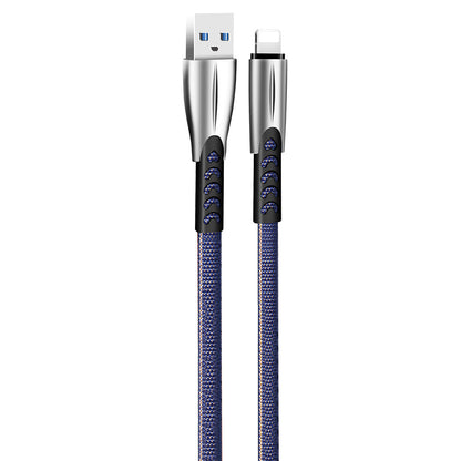 USB-A to Lightning Data and Charging Cable ColorWay CW-CBUL010, 18W, 1m, Blue