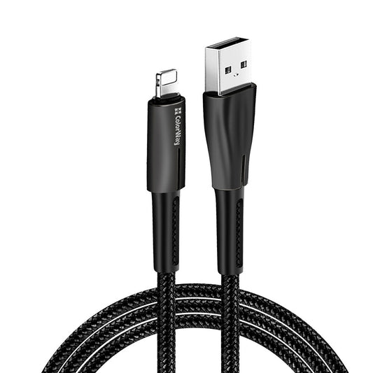 USB-A to Lightning Data and Charging Cable ColorWay CW-CBUL035, 18W, 1m, Black