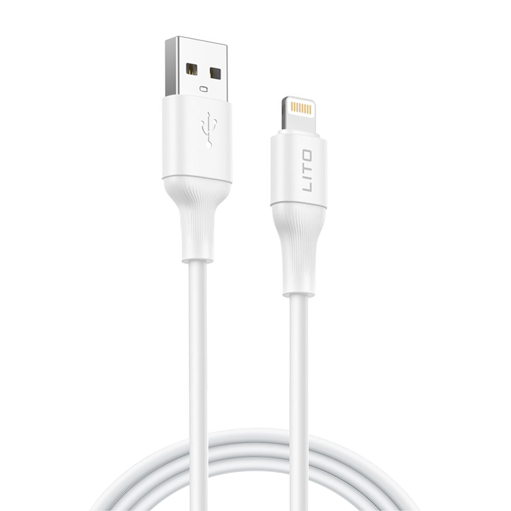 USB-A to Lightning Data and Charging Cable Lito LD06L, 18W, 1m, White