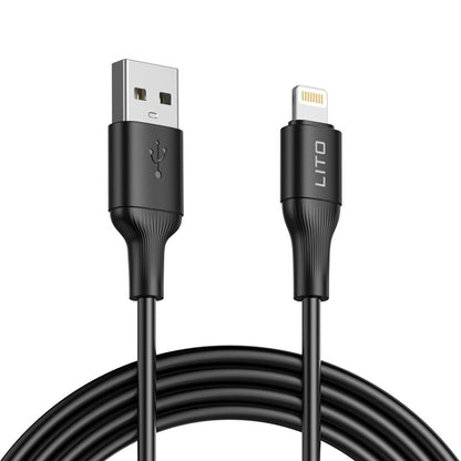Kabel do danych i ładowania USB-A - Lightning Lito LD06L, 18W, 1m, Czarny