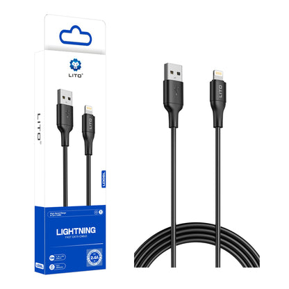 Kabel do danych i ładowania USB-A - Lightning Lito LD06L, 18W, 1m, Czarny