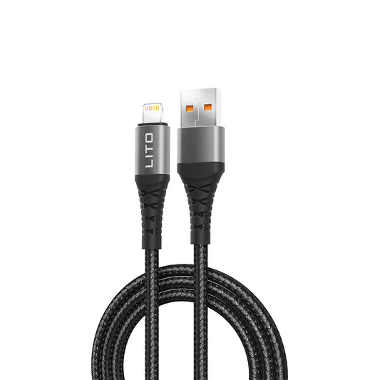 Kabel do danych i ładowania USB-A - Lightning Lito LD08L, 18W, 1m, Czarny