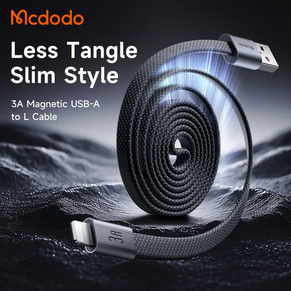Kabel do danych i ładowania USB-A - Lightning McDodo CA-1160, 18W, 1m, Czarny