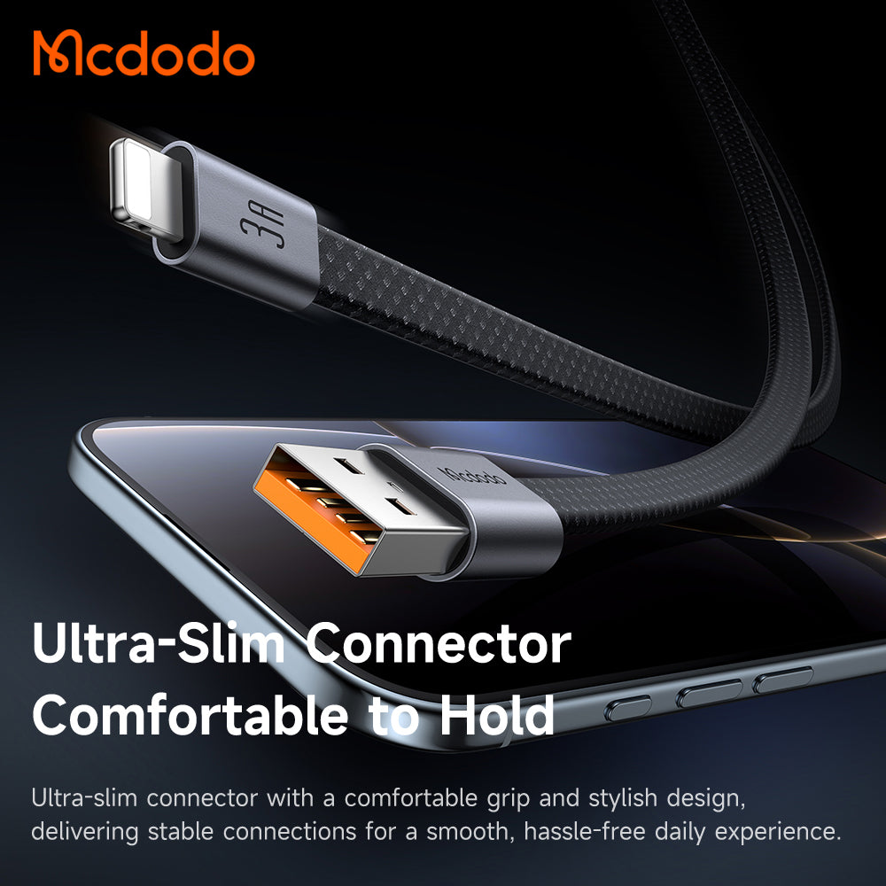 Kabel do danych i ładowania USB-A - Lightning McDodo CA-1160, 18W, 1m, Czarny