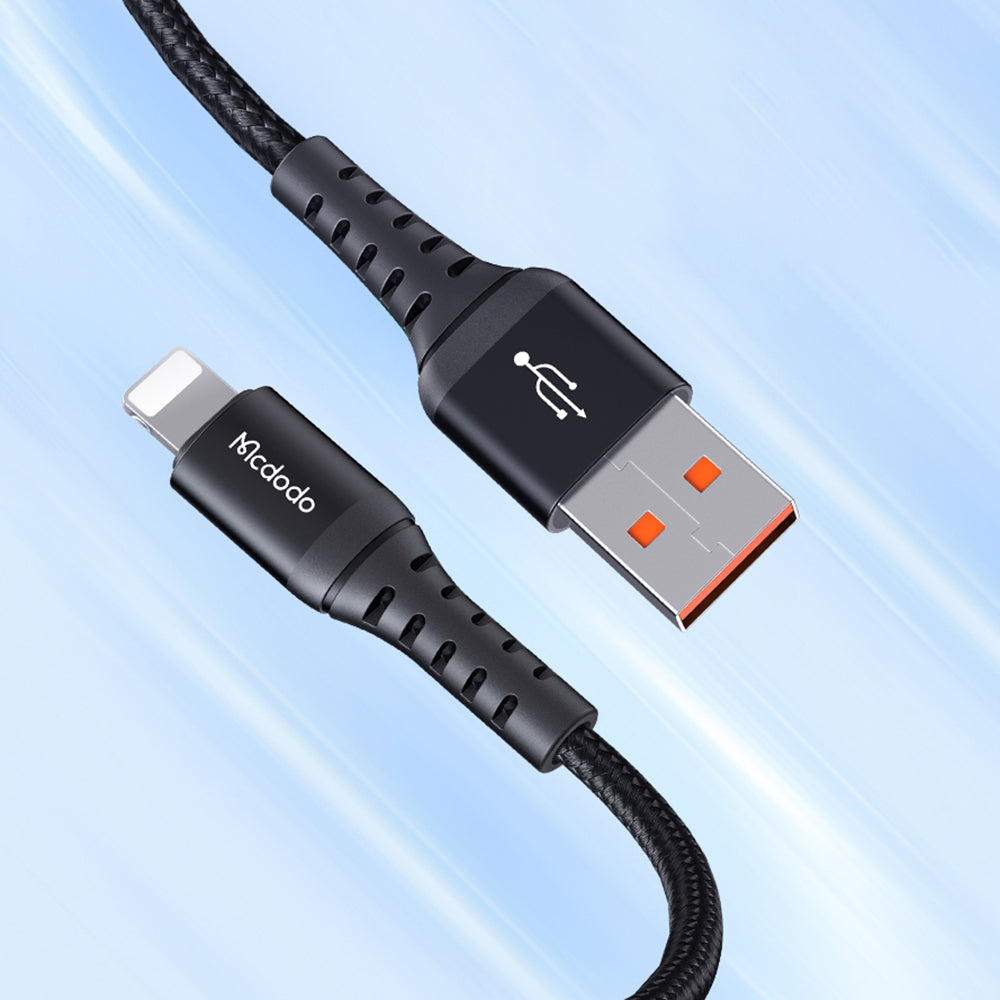 Kabel do danych i ładowania USB-A - Lightning McDodo CA-2261, 18W, 1m, Czarny