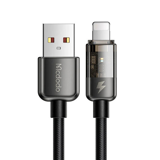 Kabel do danych i ładowania USB-A - Lightning McDodo CA-3140 Auto Power Off, 18W, 1.2m, Czarny