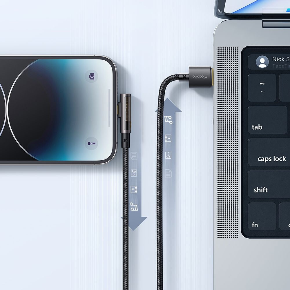 Kabel do danych i ładowania USB-A - Lightning McDodo CA-3510 Angled, 18W, 1.2m, Czarny