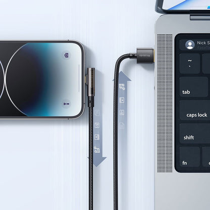 Kabel do danych i ładowania USB-A - Lightning McDodo CA-3510 Angled, 18W, 1.2m, Czarny