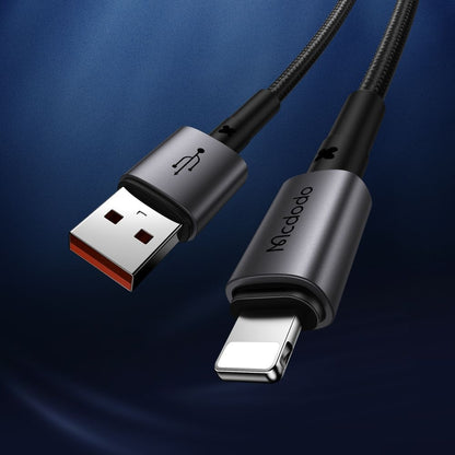 Kabel do danych i ładowania USB-A - Lightning McDodo CA-3580, 18W, 1.2m, Czarny