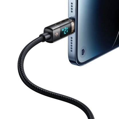 Kabel do danych i ładowania USB-A - Lightning McDodo CA-3620 Wyświetlacz Auto Power Off, 18W, 1.2m, Czarny