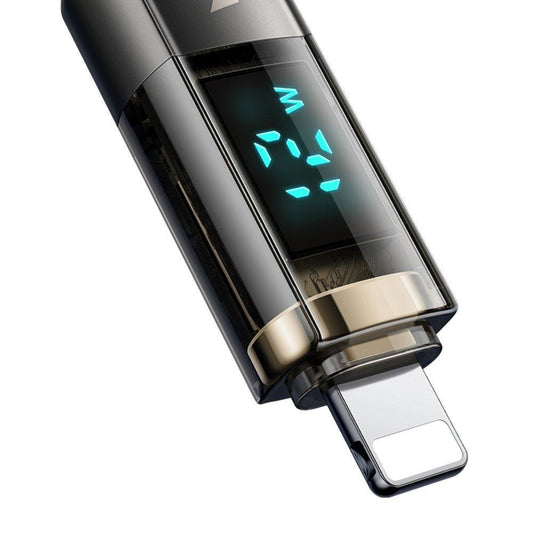 Kabel do danych i ładowania USB-A - Lightning McDodo CA-3620 Wyświetlacz Auto Power Off, 18W, 1.2m, Czarny