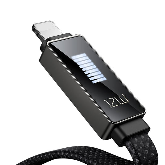Kabel do danych i ładowania USB-A - Lightning McDodo CA-4970 Rythm Display, 18W, 1.2m, Czarny