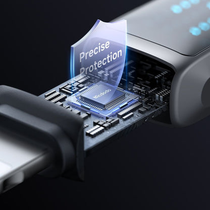 Kabel do danych i ładowania USB-A - Lightning McDodo CA-5250 Display, 18W, 1.2m, Czarny