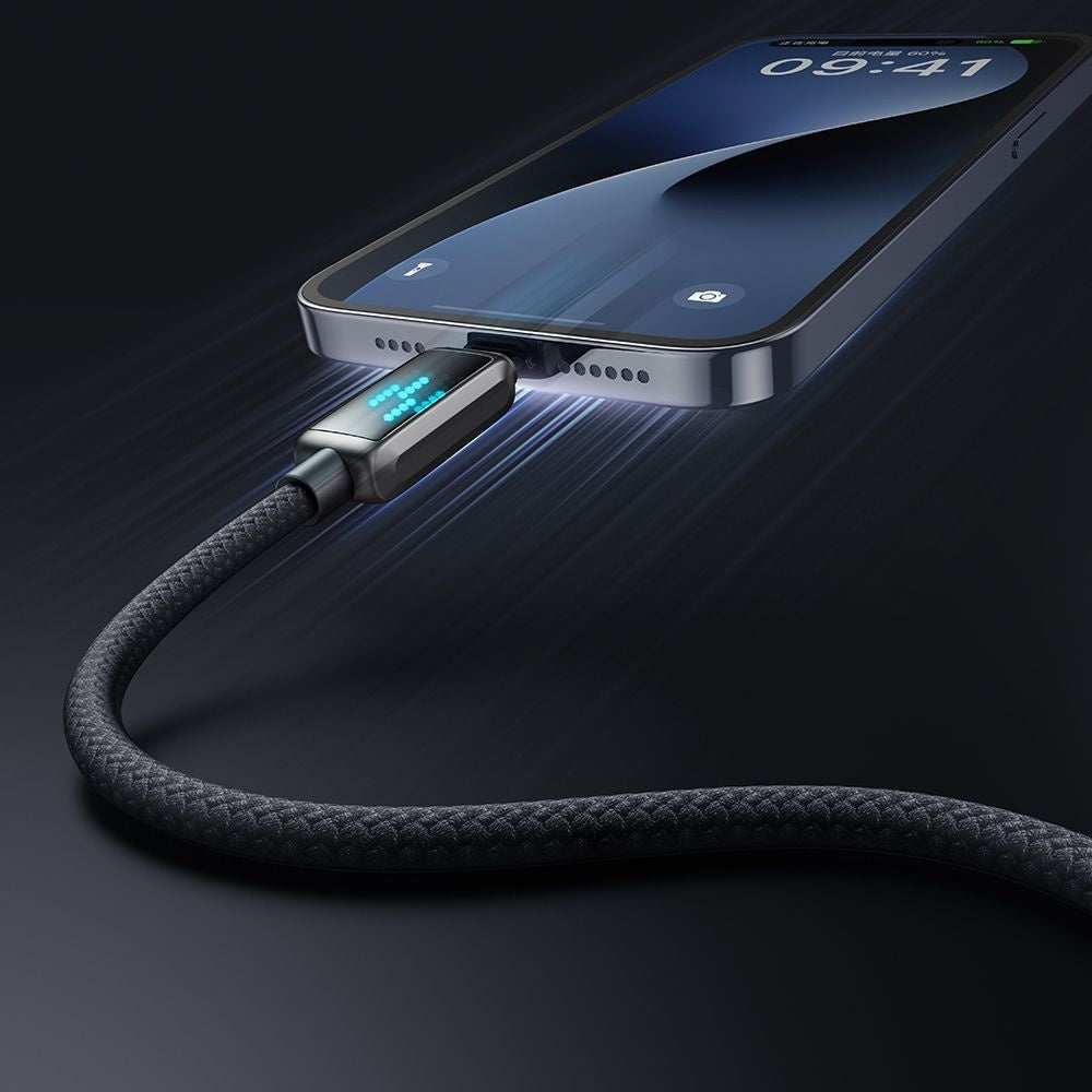 Kabel do danych i ładowania USB-A - Lightning McDodo CA-5250 Display, 18W, 1.2m, Czarny