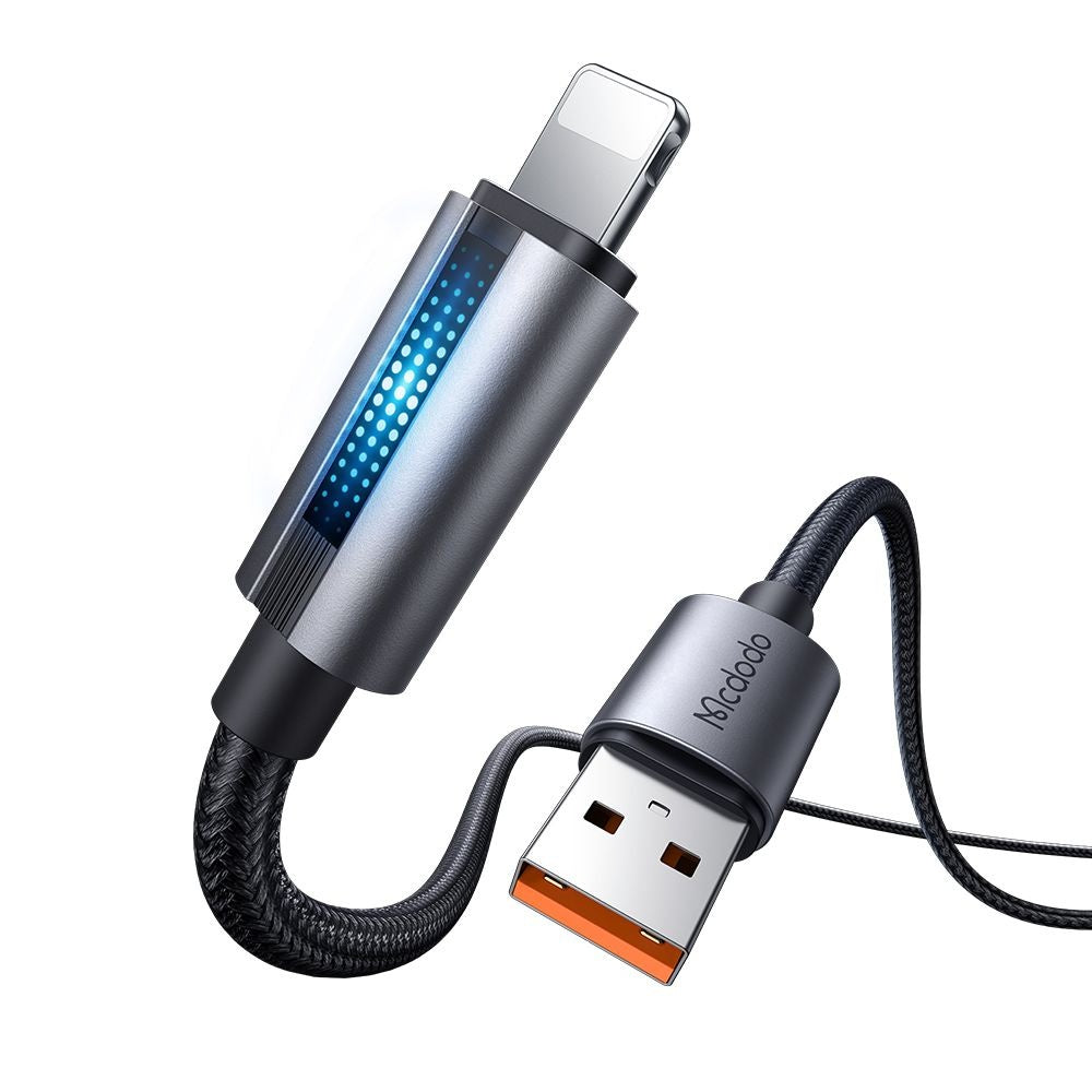 Kabel do danych i ładowania USB-A - Lightning McDodo CA-5660, 18W, 1.2m, Czarny