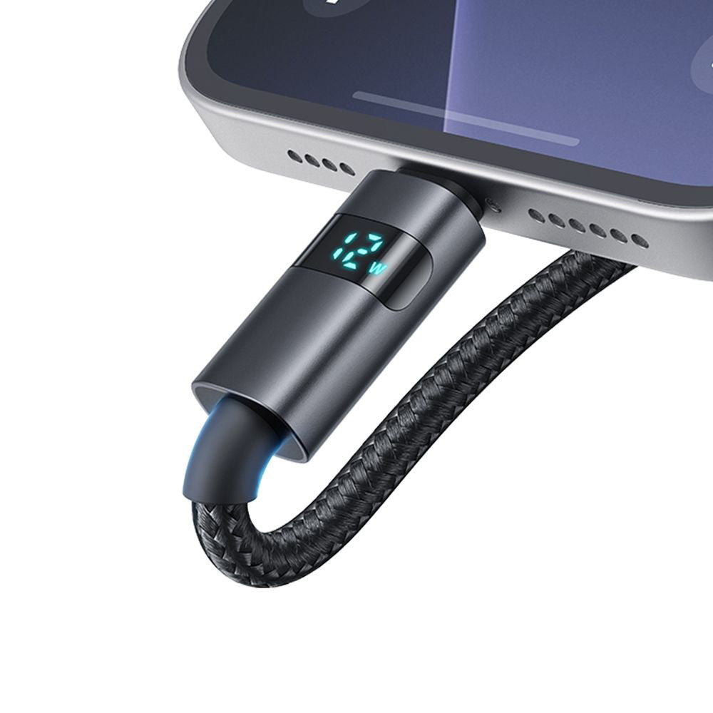 Kabel do danych i ładowania USB-A - Lightning McDodo CA-6490 Display, 18W, 1.2m, Czarny