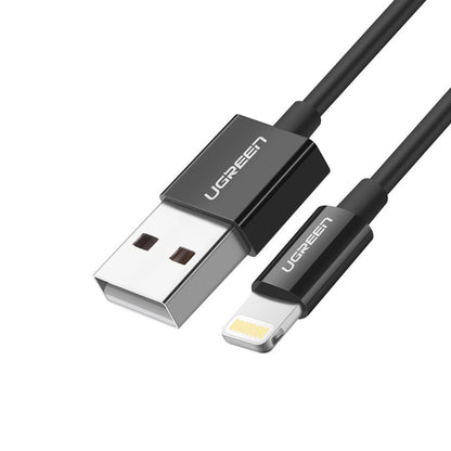 Kabel do danych i ładowania USB-A - Lightning UGREEN 80823, 18W, 2m, Czarny