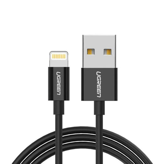 Kabel do danych i ładowania USB-A - Lightning UGREEN 80823, 18W, 2m, Czarny