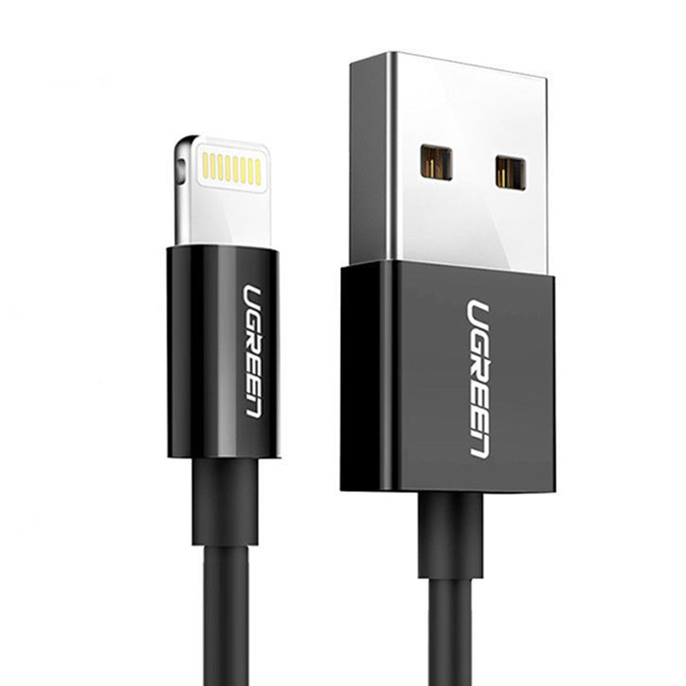 Kabel do danych i ładowania USB-A - Lightning UGREEN 80823, 18W, 2m, Czarny