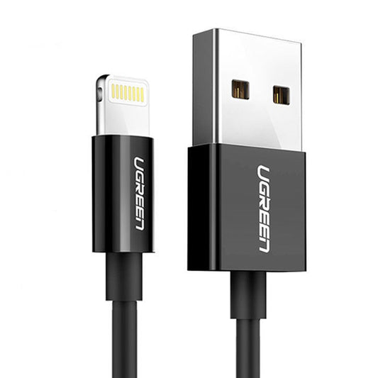 Kabel do danych i ładowania USB-A - Lightning UGREEN 80823, 18W, 2m, Czarny