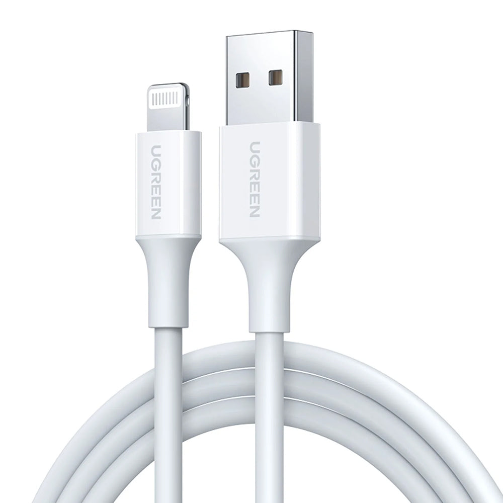 USB-A to Lightning Data and Charging Cable UGREEN US155 (20728), 18W, 1m, White
