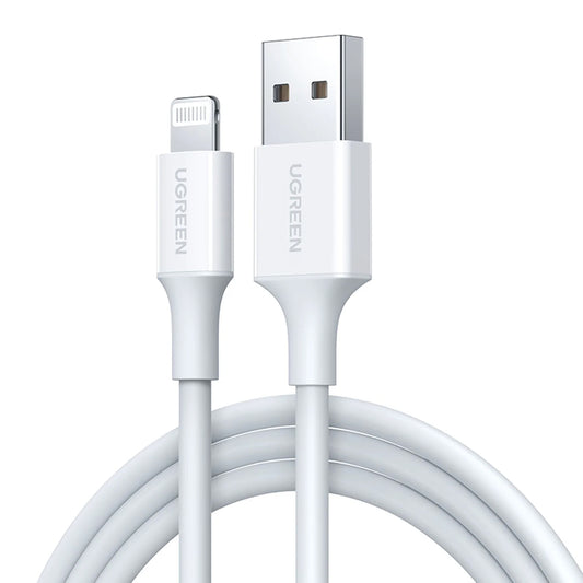 Kabel do danych i ładowania USB-A - Lightning UGREEN US155 (20730), 18W, 2m, Biały
