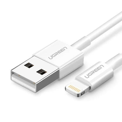 Kabel do danych i ładowania USB-A - Lightning UGREEN US155 (20730), 18W, 2m, Biały