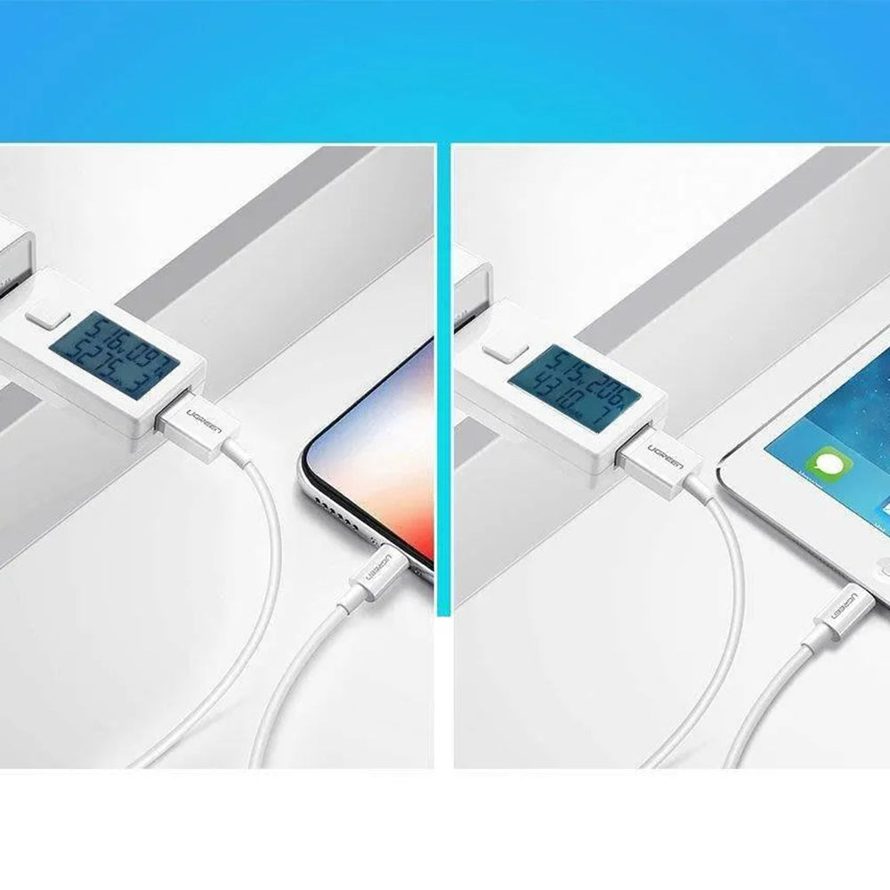 Kabel do danych i ładowania USB-A - Lightning UGREEN US155 (20730), 18W, 2m, Biały