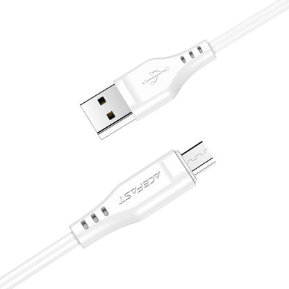 USB-A to microUSB Data and Charging Cable Acefast C3-09, 18W, 1.2m, White