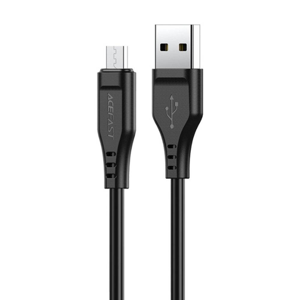 USB-A to microUSB Data and Charging Cable Acefast C3-09, 18W, 1.2m, Black