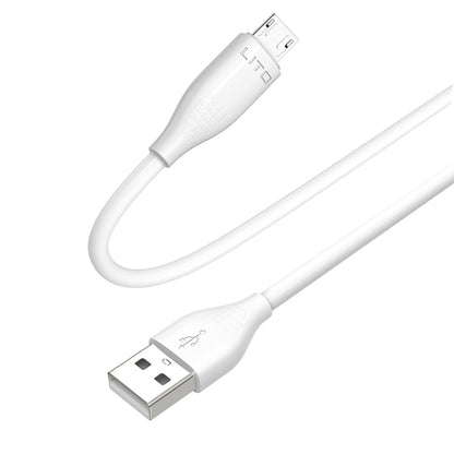 Kabel do danych i ładowania USB-A - microUSB Lito LD03V, 18W, 1m, Biały