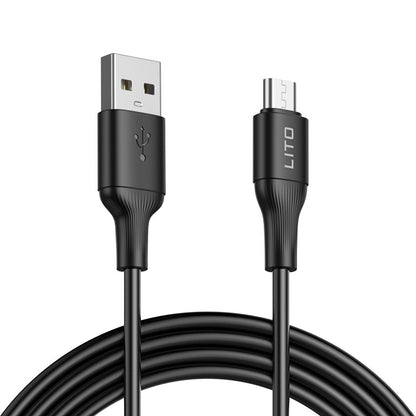 USB-A to microUSB Data and Charging Cable Lito LD06V, 18W, 1m, Black