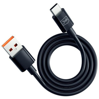 Kabel do danych i ładowania USB-A - USB-C 3MK Hyper, 18W, 1.2m, Czarny