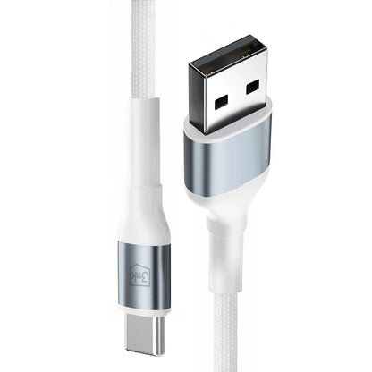 Kabel do danych i ładowania USB-A - USB-C 3MK Hyper N, 18W, 1m, Biały